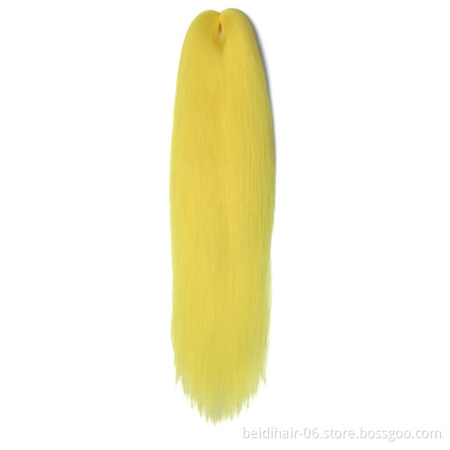 28 inch EZ Braiding Hair Hot Water Setting Yaki Straight Soft Jumbo Braid Japanese Synthetic Kaneka Easy Braids Prestretched